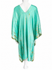Mid Length Silk Charmeuse V-Neck Kaftan