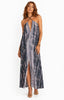 Tie Dye Silk Vacation Dress - Black