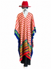 Mid Length Silk Maxi Kaftan - Nautical