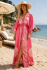Silk Robe - Pink Batik