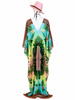 Long Open Front Kaftan - Ombre Palm