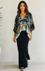 Tie Dye Cropped Silk Top - Forest