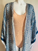 Knee Length Open Front Silk Ikat Kaftan