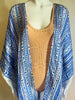 Knee Length Open Front Silk Ikat Kaftan