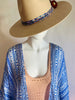 Knee Length Open Front Silk Ikat Kaftan