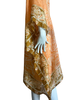 Mid Length Open Front Kaftan - Orange Peacock