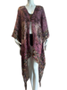 Knee Length High Low Open Silk Kaftan