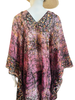Long High Low Open Front Silk Kaftan -