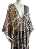 Long V-Neck Cover Up Kaftan - Batik