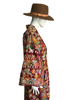 Embroidered Gypset Coat - Brick Red