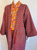 Embroidered Gypset Coat - Orange Red