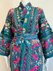 Embroidered Gypset Coat - Teal