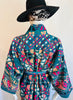 Embroidered Gypset Coat - Teal