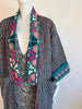 Embroidered Gypset Coat - Teal