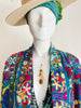 Embroidered Gypset Coat - Turquoise