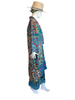 Embroidered Gypset Coat - Turquoise