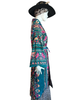 Embroidered Gypset Coat - Teal
