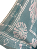 Floor Long Open Front Silk Kaftan - Aqua