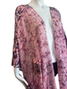 Long High Low Open Front Silk Kaftan