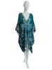 Mid Length Open Front Kaftan - Dark Teal