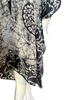 Mid Length Open Front Kaftan - White Batik