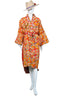 Embroidered Gypset Coat - Orange Red