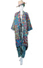 Embroidered Gypset Coat - Turquoise