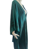 3/4 Length Silk Maxi Kaftan - Emerald Ikat