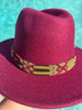 Fedora Custom Hat - Burgundy