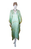 3/4 Long Silk V-Neck Kaftan - Aqua