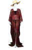 Floor Long Open Front Silk Kaftan - Plum Batik