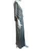 Silk Robe - Black Ikat