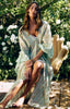 Long Open Front Cotton/Silk Kaftan - Midsummer