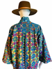 Embroidered Gypset Coat - Teal Multi