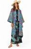 Embroidered Gypset Coat - Teal Multi