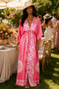 Silk Robe - Pink Batik