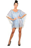 Midsummer Ruffle Dress - White/Blue