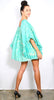 Cape Cod Ruffle Dress Cotton/Silk - Aqua