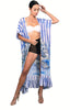 Crete Postcard - Ruffle Kimono Robe