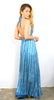 Ikat Halter Dress - Denim