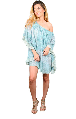 Sand Fossil Ruffle Dress - Red