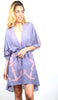 Cape Cod Mini Cascade Robe - Grey/Pink