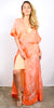 Cape Cod Wrap Robe - Peach