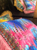Pink & Blue Feather Play - Pillow