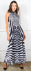 Zebra - Long Slit Dress/Necklace