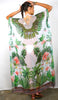 Banana Palm / White - Side Drape Kaftan