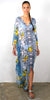 Lemon Tile - Slit Maxi Poncho