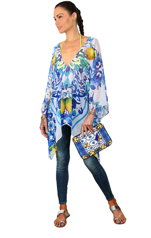 Lemon Garden - Seamed Tunic Top