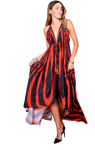 Blush Fan - Slit Maxi Poncho