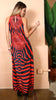 Regal Zebra - Long Slit Dress/Necklace